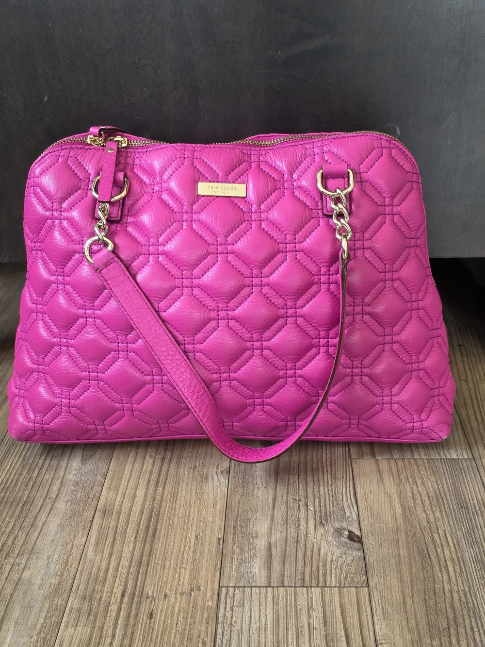 Kate Spade Quilted Pink Leather Tote